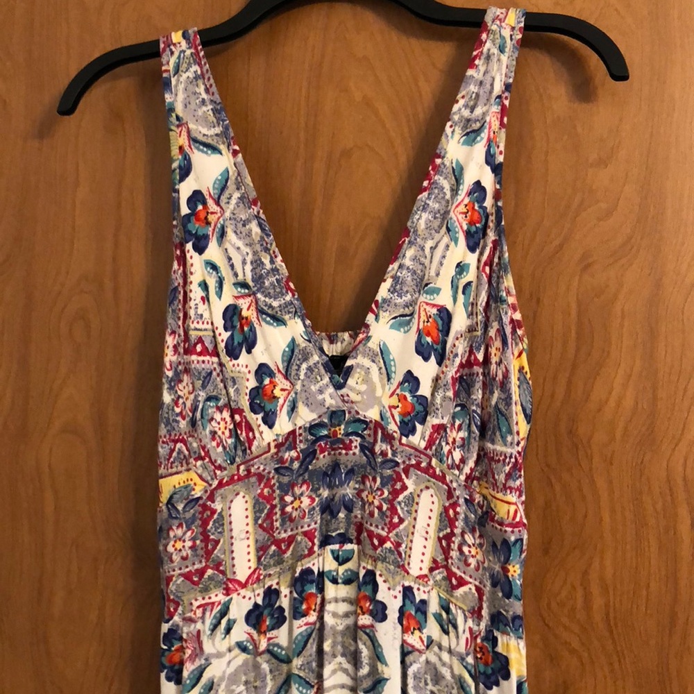 Full-length Floral Sleeveless Dress